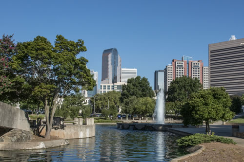 Park and Lake in Uptown Charlotte